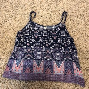 patterned spaghetti strap top